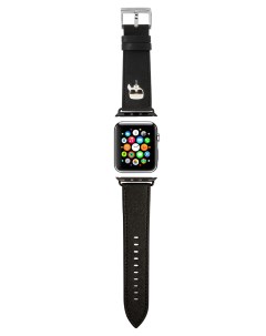 Ремешок для Apple watch 45 44 42 mm black Karl lagerfeld