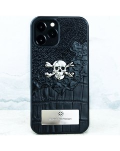 Чехол iPhone 13 Pro Max Crossbones Skull Stingray LUX HM Premium Euphoria
