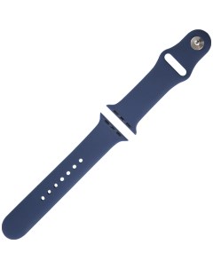 Ремешок силиконовый для Apple Watch 42 44 mm S3 S4 S5 SE S6 синий Red line