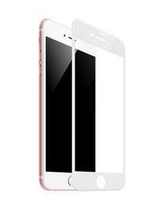 Защитное 3D стекло для iPhone 8 противоударное закругленные края Белый Roscase