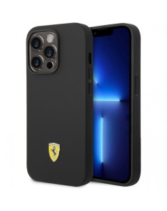 Чехол для iphone 14 pro metal logo hard черный Ferrari