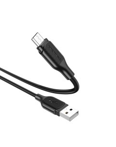 Кабель BX42 USB Micro USB TPE оплётка 2 4A 1 м черный Borofone