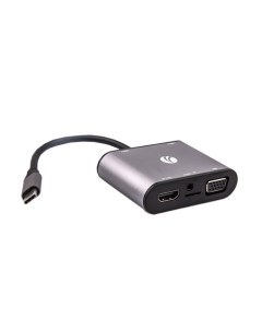 Адаптер USB Type C HDMI 3xUSB A USB Type C MicroSD Jack 3 5 M F Grey CU425M Telecom