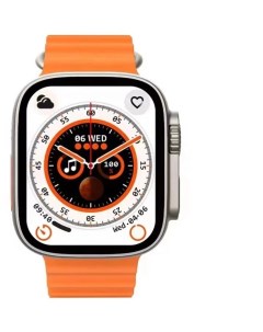 Смарт часы Smart Watch T800 Ultra 8 series серебристый оранжевый 1 2011 Tsw