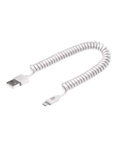 Кабель USB Lightning 2А 2м витой белый 20548 Borasco
