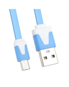 USB кабель LP Micro USB плоский узкий синий коробка Liberty project