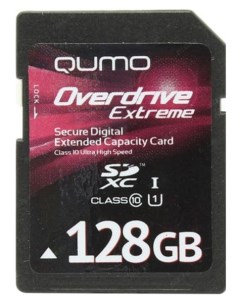 Карта памяти SDXC Overdrive Extreme QM128GSDXC10U1EX300 128GB Qumo