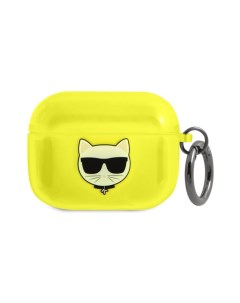 Чехол TPU FLUO with ring Choupette для AirPods Pro Желтый Karl lagerfeld