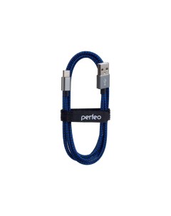 Кабель USB2 0 A вилка USB Type C вилка черно синий длина 3 м U4904 Perfeo