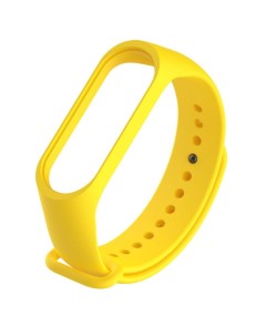 Сменный силиконовый ремешок для Mi Band 5 Желтый Nobrand