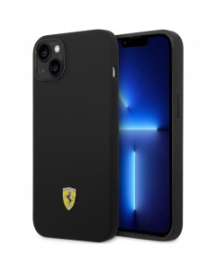 Чехол для iphone 14 plus metal logo hard черный Ferrari