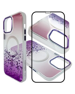 Чехол для iPhone 12 Pro QVCSGS MON SD 12PRO VT белый с фиолетовым Monarch