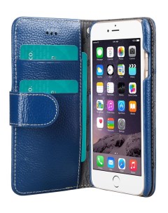Чехол для Apple iPhone 6 6S Wallet Book Type Dark Blue Melkco
