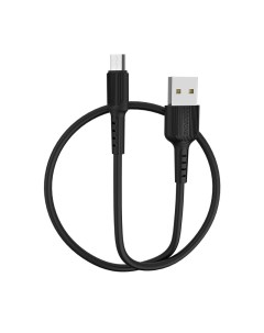 Дата кабель USB 2 0A для micro USB BX16 TPE 1м Black Borofone