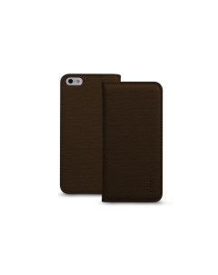 Чехол книжка для Iphone 5С шоколадный с карманом для пластиковых карт Sbs