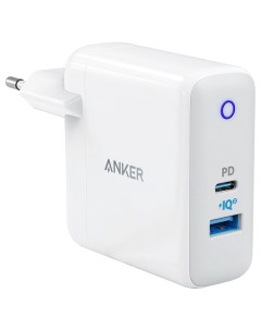 Сетевое зарядное устройство Powerport 2 1xUSB 1xUSB Type C 3 A A2321321 white Anker