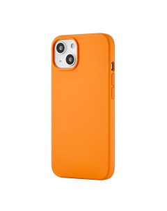Чехол Touch Сase Liquid silicone для iPhone 13 оранжевый Ubear