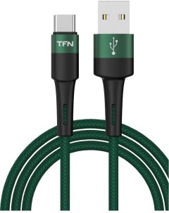 Кабель USB USB Type C 1 2 м зеленый Tfn