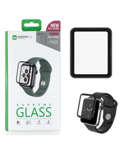 Защитное стекло для Apple Watch 42mm Black SupremeGlass Hybrid 3D Amazingthing