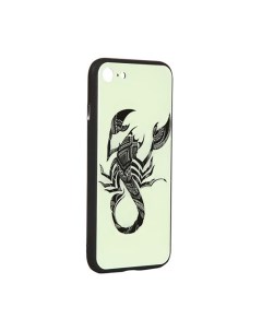 Светящийся в темноте стеклянный защитный чехол FLEXIS для iPhone 7 8 Скорпион Lyambda
