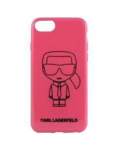 Чехол Karl Lagerfeld Ikonik iPhone SE 2020 8 7 Розовый Черный Cg mobile