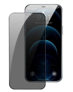 Стекло Антишпион для iPhone 13 Pro Max 6 7 черное в упаковке Mossily