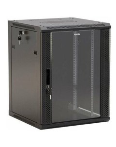 Серверный шкаф TWB 1545 GP RAL9004 Глубина 37см черный Hyperline
