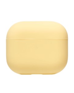Чехол для кейса наушников Apple AirPods 3 силиконовый тонкий желтый Promise mobile