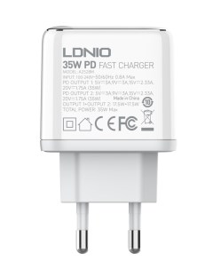 Сетевое зарядное устройство lightning usb type c 3 А белый Ldnio