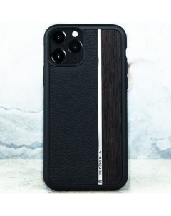 Чехол iPhone 14 Pro Max Leather Metal Wood HM Premium Euphoria