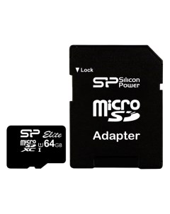 Карта памяти Micro SDXC Elite SP064GBSTXBU1V10 SP 64GB Silicon power