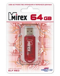 Флешка Elf 64ГБ Red 13600 FMURDE64 Mirex