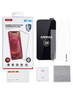 Защитное стекло для IPhone 14 3D черное усиленное пленка назад Anmac