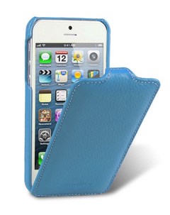 Чехол для Apple iPhone 5 5S iPhone SE Jacka Type голубой кожаный Melkco