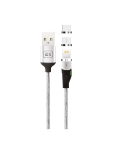 Кабель Multi USB lightning Apple iPhone Micro Type C Magnetic Sonder Silver 1m Exployd