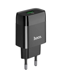 Сетевое зарядное устройство c USB C72Q черное QC 3 0 Hoco