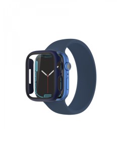 Защитное стекло для Apple Watch 45mm Marsix Dark Blue с бампером Amazingthing