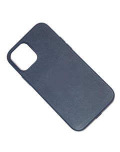 Чехол Leather для iPhone 12 mini премиум синий индиго Magsafe