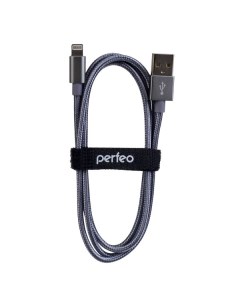 Кабель для iPhone USB 8 PIN Lightning силикон черный длина 1 м I4318 Perfeo