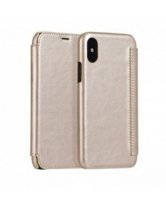 Чехол Crystal series leather case iPhone X Gold Hoco