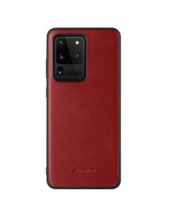 Кожаный чехол накладка Ingenuity Series для Samsung Galaxy S20 Ultra красный Melkco