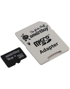 Карта памяти MicroSD 16GB Smart Buy Class 10 UHS I SD адаптер Smartbuy
