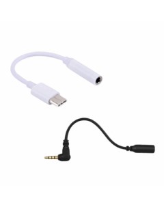 Переходник Mini Jack 3 5 mm 3 pin USB Type C MCER210098 черный белый Mobicent