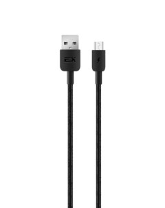 Дата кабель EX K 1253 USB Micro USB 2 4А 1 м черный Exployd