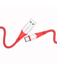 Дата кабель BX60 USB USB Type C нейлон 3A 1 м Red Borofone