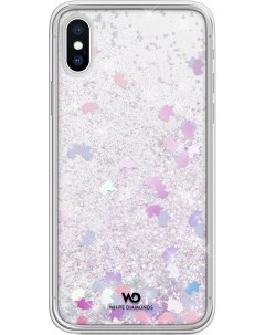 Чехол Sparkle для iPhone XS X единороги White-diamonds