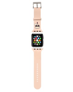 Ремешок для Apple watch 45 44 42 mm pink Karl lagerfeld