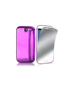 Чехол защитная пленка для Samsung Galaxy S3 прозрачный розовый Sbs