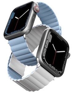 Ремешок Revix reversible Magnetic для Apple Watch 42 44 45 mm White Blue Uniq