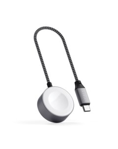 Беспроводное зарядное устройство USB C Magnetic Charging для Apple Watch серый Satechi
